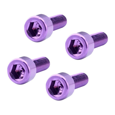 Image of 4 Pieces Water Bottle Cage Bolts Holder Screws Hex Socket Screws Aluminum Alloy Bicycle Accessories 7 Colors