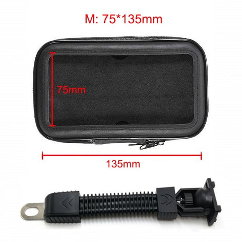 Image of Bicycle Rear View Mirror Stand Waterproof Phone Bag
