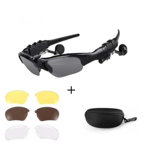 Image of Goggles Eyewear Cycling Sunglasses Riding Bluetooth Earphones Smart Glasses Outdoor Sport Bike Sun Glasses Headphones with Mic
