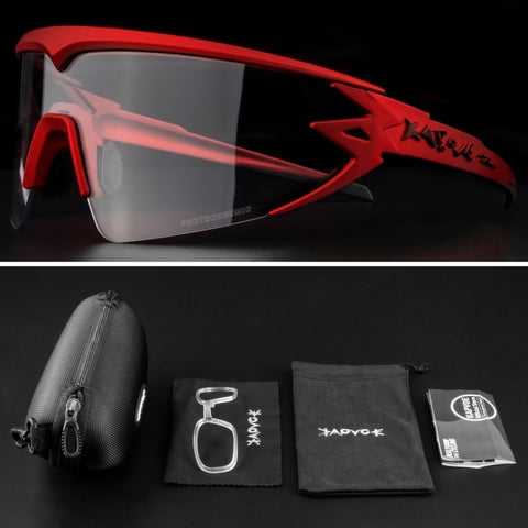 Image of Kapvoe Outdoor Women Photochromic Cycling Glasses Sport Cycling Glasses Mountain Bike Cycling Sunglasses Glasses Gafas Ciclismo