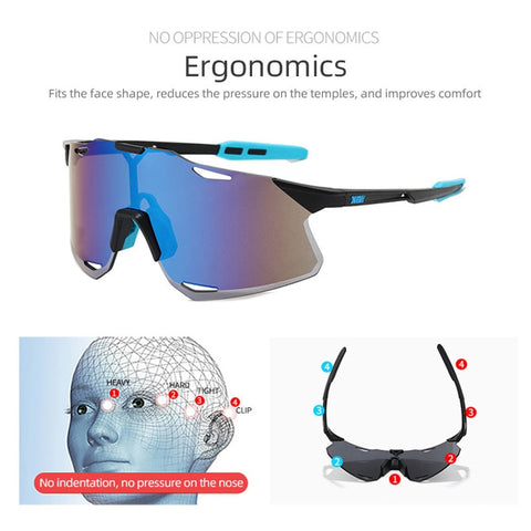 Image of Men's Ultra Light Frameless Cycling Goggles - Windproof Protection MTB Biking, Running Sunglasses