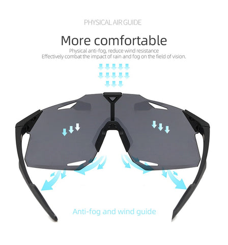 Image of Men's Ultra Light Frameless Cycling Goggles - Windproof Protection MTB Biking, Running Sunglasses