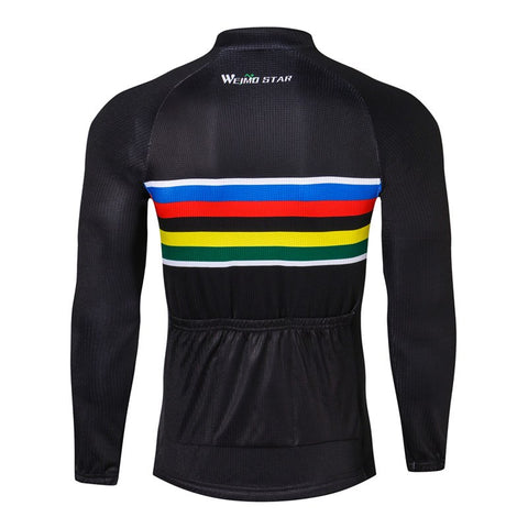 Image of Multicolor Long Sleeve Cycling Jersey