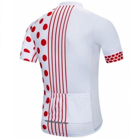 Image of Red dots & White Cycling Jersey