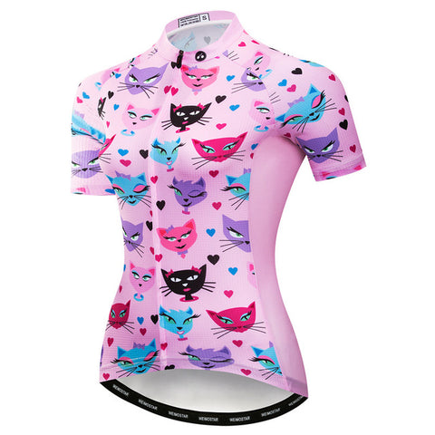 Image of Multicolor Cats Cycling Jersey