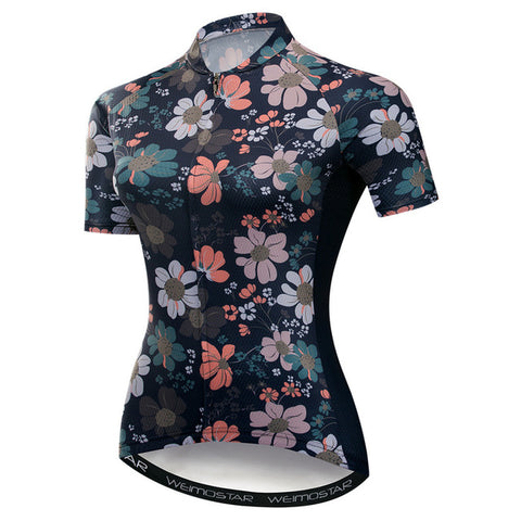Image of Flowers Cycling Jersey For Women
