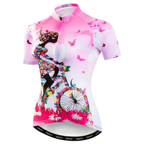 Image of Butterflies Cycling Jersey For Women