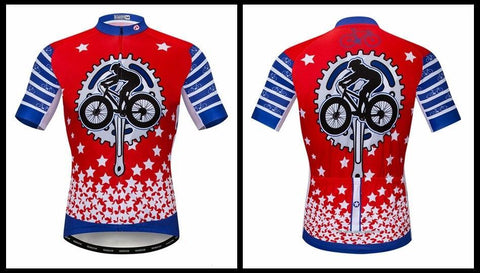 Image of White Stars Cycling Jersey