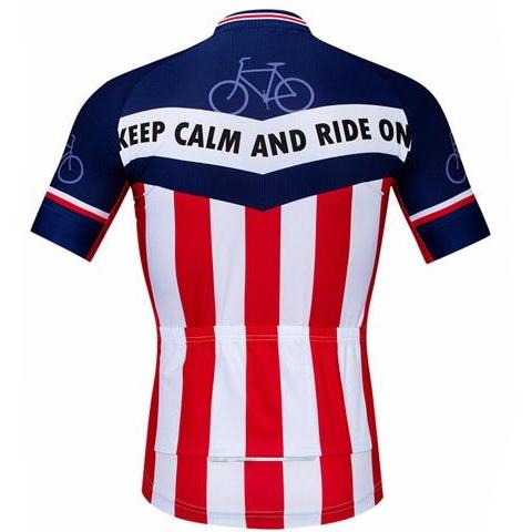 Image of Keep Calm and Ride On USA Cycling Jersey