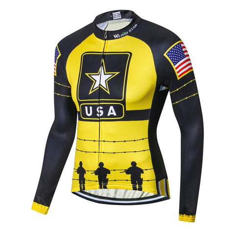 Image of USA Army Long Sleeve Cycling Jersey