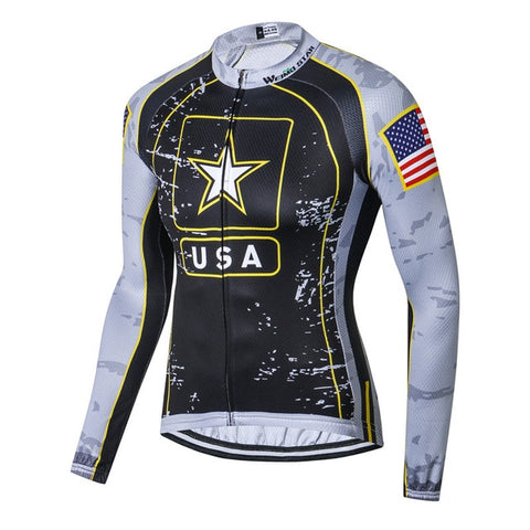 Image of USA Army Long Sleeve Cycling Jersey