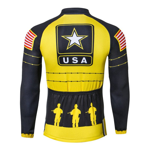 Image of USA Army Long Sleeve Cycling Jersey