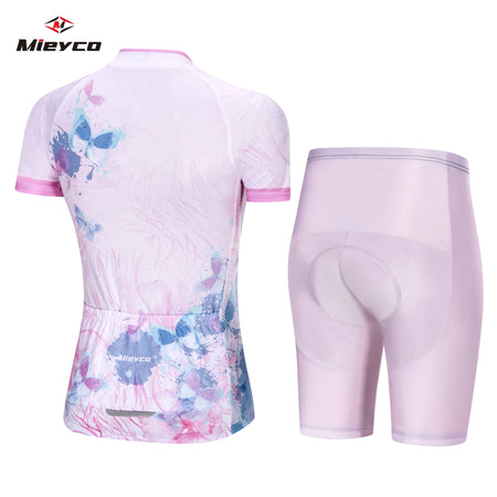 Women'S Cyclist Cycling Clothing, Summer Jersey Set, Women'S Jumpsuit Suit with Bicycles, Mountain Bike Uniform