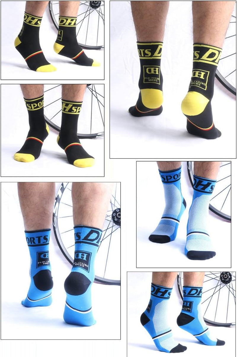 Mens Womens Sports Socks Athletic Socks for Running Cycling Basketball Hiking Crew