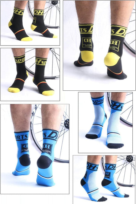 Mens Womens Sports Socks Athletic Socks for Running Cycling Basketball Hiking Crew