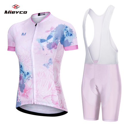 Women'S Cyclist Cycling Clothing, Summer Jersey Set, Women'S Jumpsuit Suit with Bicycles, Mountain Bike Uniform