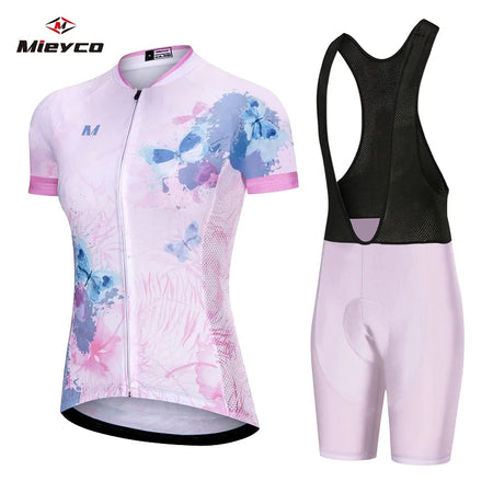 Women'S Cyclist Cycling Clothing, Summer Jersey Set, Women'S Jumpsuit Suit with Bicycles, Mountain Bike Uniform