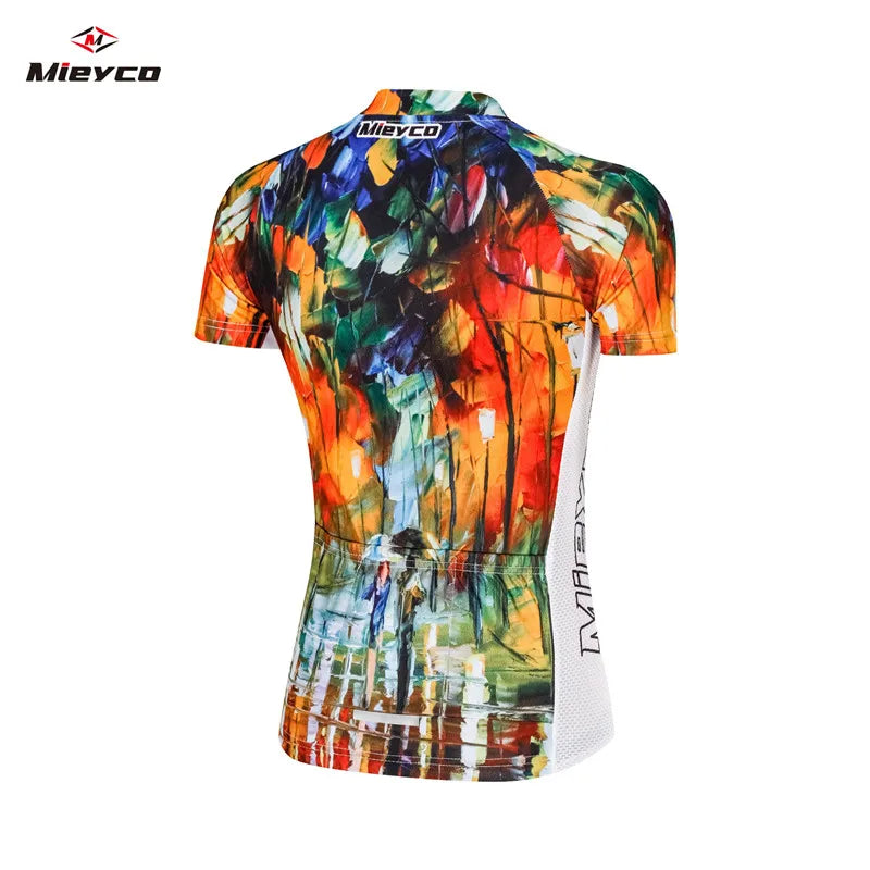 Summer Road Bike Cycling Jersey, Female Bicycle Clothing for Bikes, Mountain Bicycles Shirt, Short Sleeve Cycling Jersey