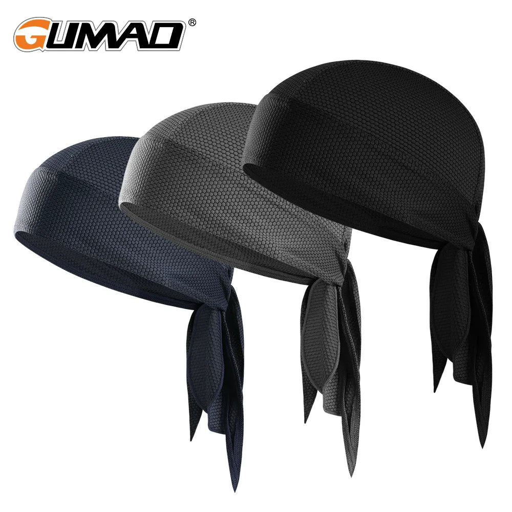 Quick-Drying Bandana Doo Rags Caps Summer Breathable Cycling Sport Running Helmet Liner Beanies Durags Pirate Hat Head Wrap Men