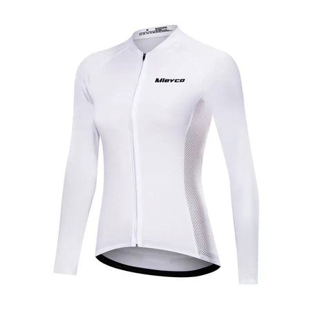 White Autumn Cycling Sweatshirt Set Women'S Long Sleeve Shirt MTB Jersey Womens Cycling Clothing Bicycle Maillot Ciclismo