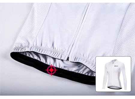 White Autumn Cycling Sweatshirt Set Women'S Long Sleeve Shirt MTB Jersey Womens Cycling Clothing Bicycle Maillot Ciclismo