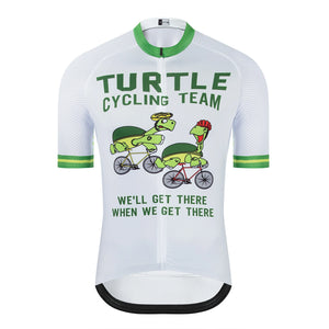 Cartoon Pattern Turtle Print Cycling Jersey Adult Men's Short Sleeve Bike Riding Clothing Team Customizable Apparel