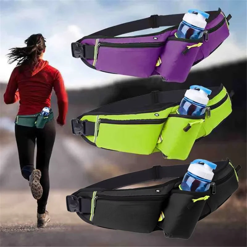 Running Waist Bags Water Bottle Holder Hydration Belt Bag Men Women