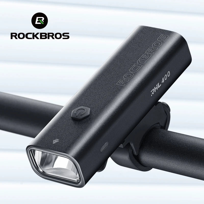 ROCKBROS 200LM 400LM Bike Light Type-C Charging LED Cycling Front Lamp