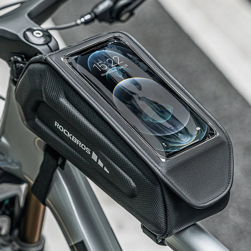 ROCKBROS Bike Bag 1.7L Phone Bag Waterproof Front Frame Cycling Bag