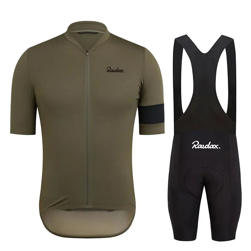 Raudax Men Short Sleeve cycling Jersey Sets Ropa Ciclismo Hombre
