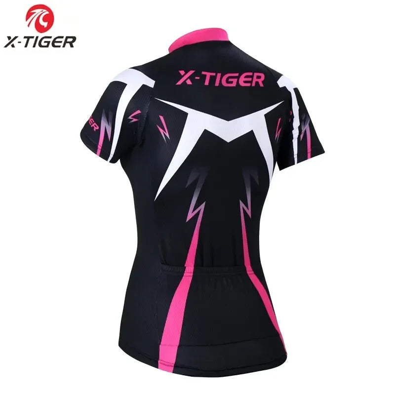 X-TIGER Women's Cycling Jersey Summer Breathable Quick-drying Bicycle