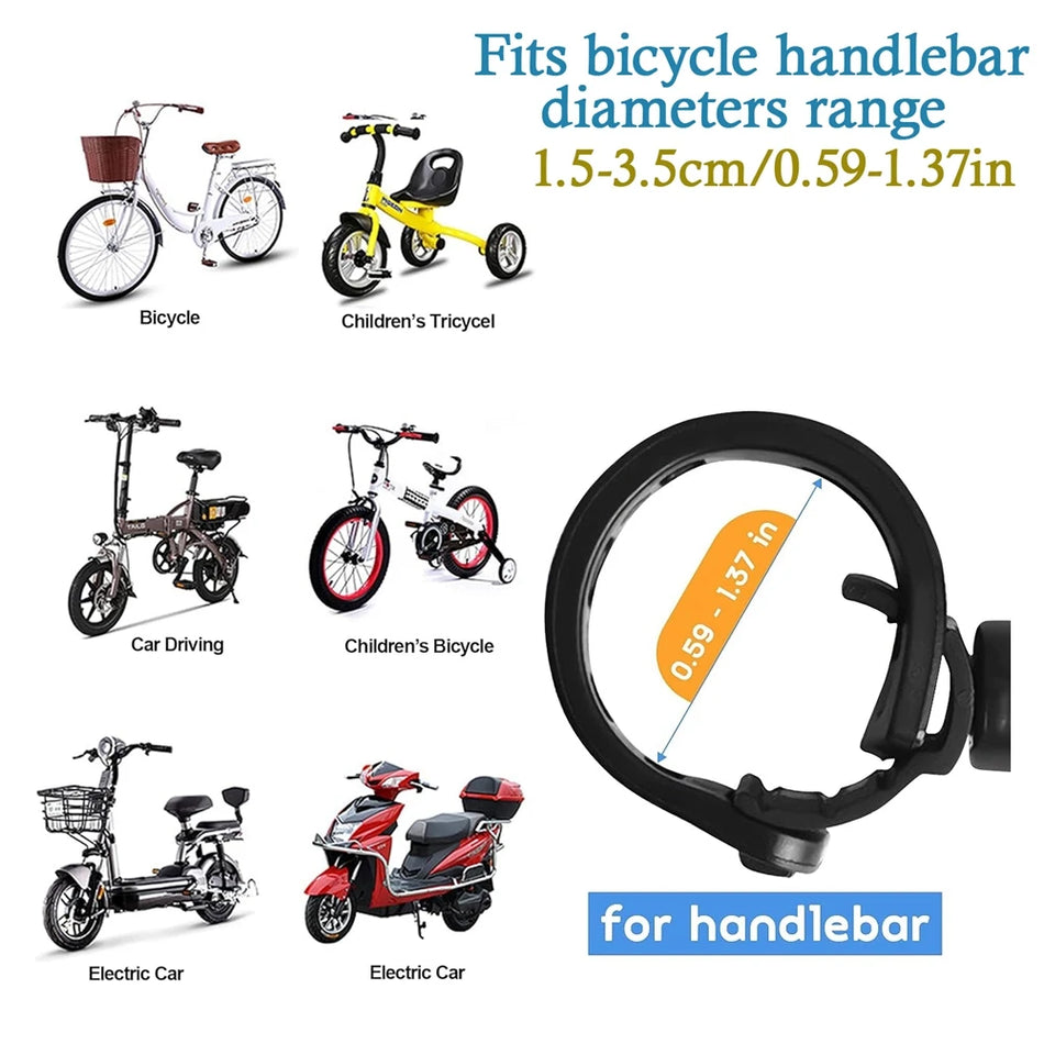 2PCS Bicycle Rearview Mirror 360 Degree Adjustable Rotatable Universal