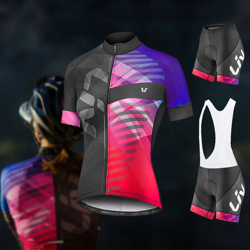 LIV Women's Summer Cycling Jersey & Shorts Set – Lightweight &