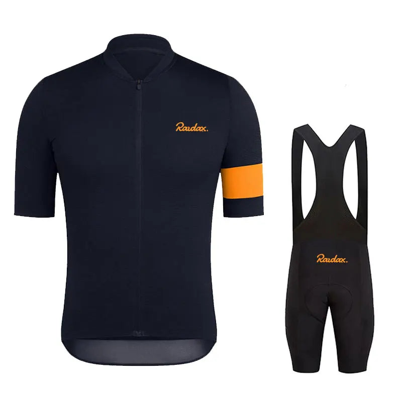 Raudax Men Short Sleeve cycling Jersey Sets Ropa Ciclismo Hombre