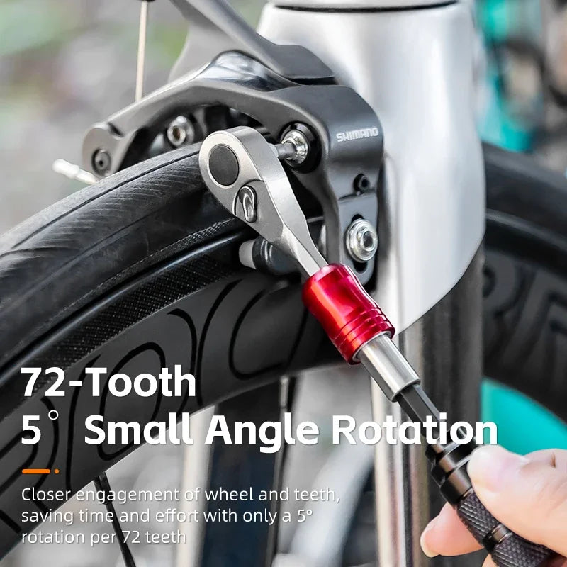 ROCKBROS Bike Repair Tool Kits 72 Tooth Ratchet Wrench Set Portable