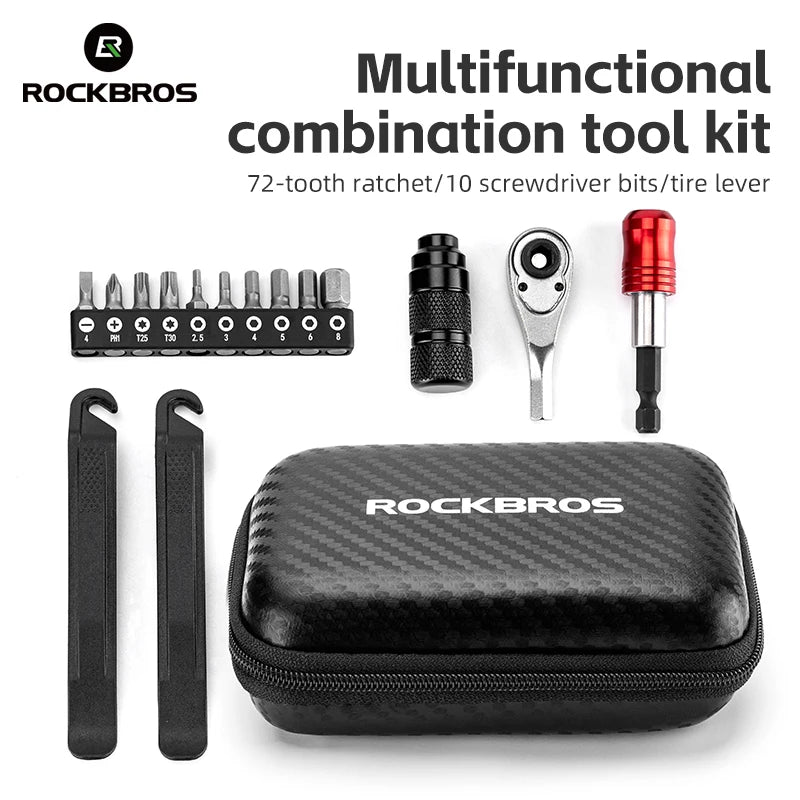 ROCKBROS Bike Repair Tool Kits 72 Tooth Ratchet Wrench Set Portable