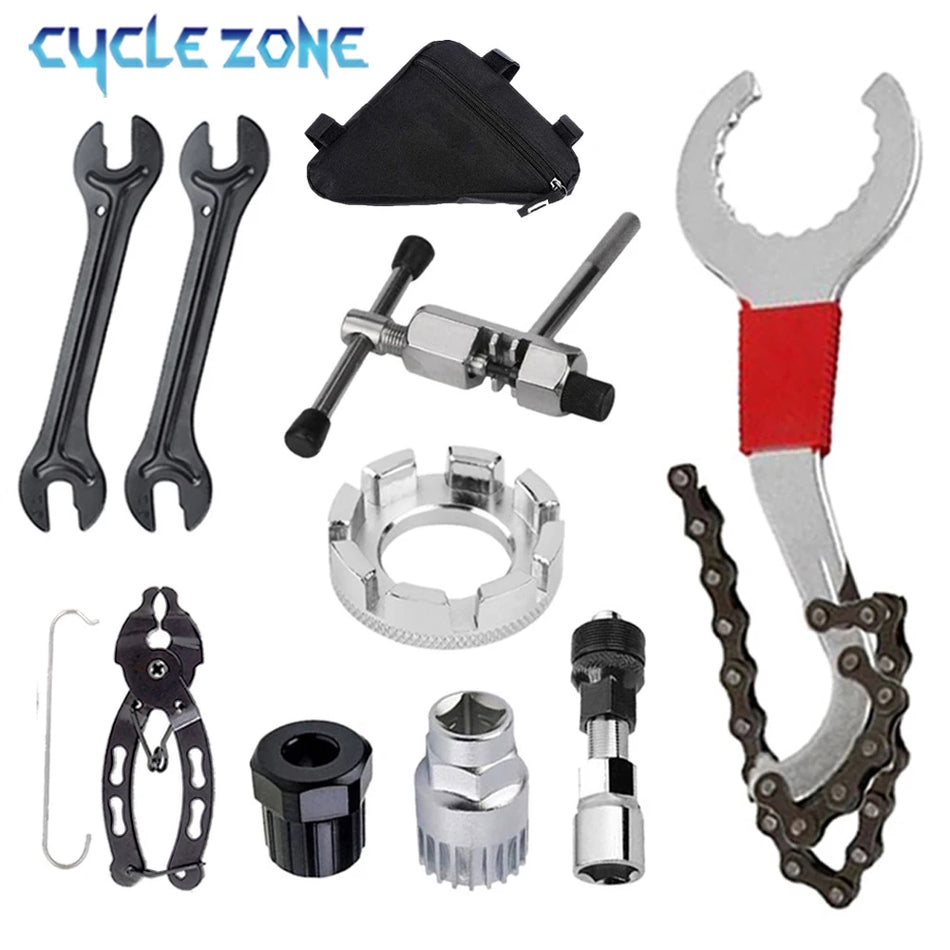 Bicycle Repair Tool Kits Flywheel Remover Cutter Chain Breaker Crank