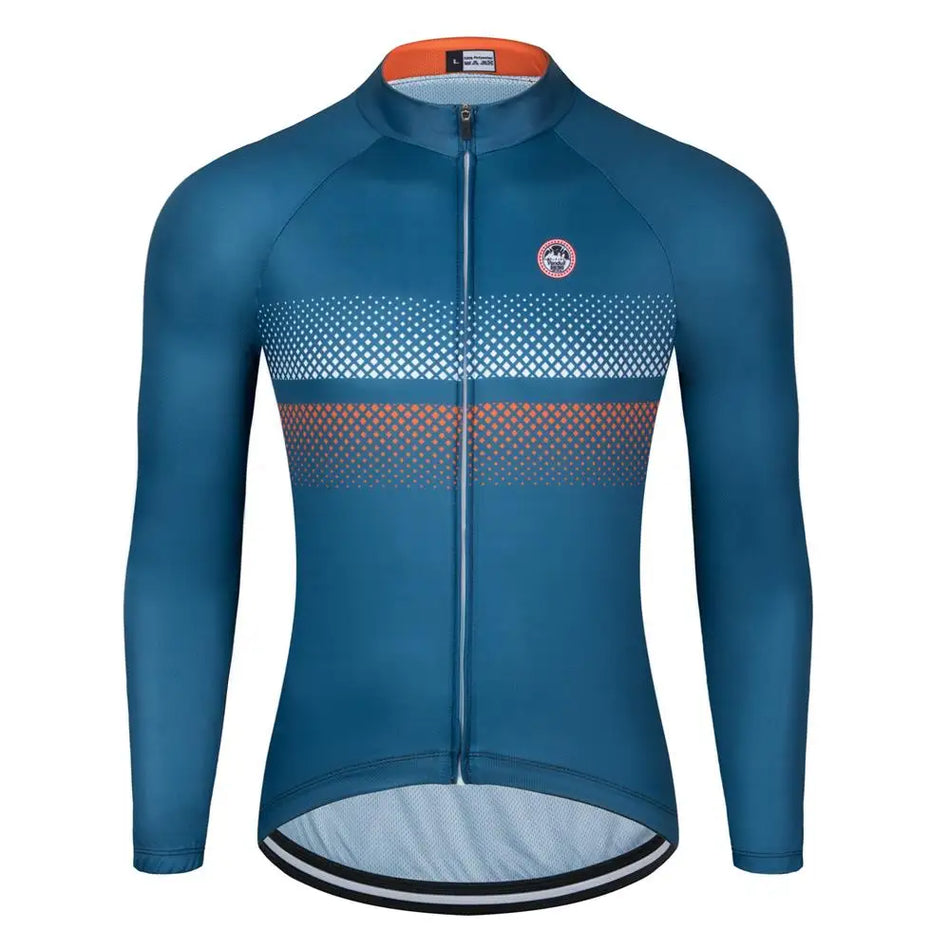 Team Spring /Autumn Cycling Jersey Long Sleeves Men MTB Bicycle Shirt