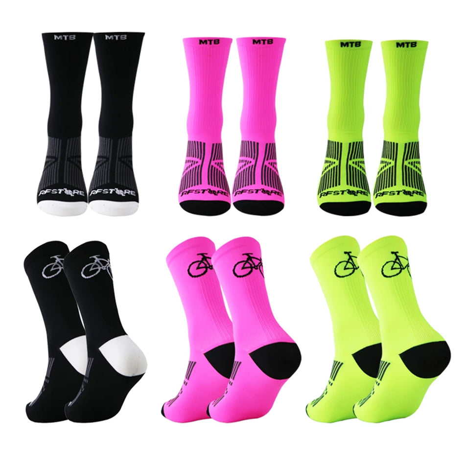 1/3pairs Professional Cycling Socks Sweat-Absorbing Breathable Road