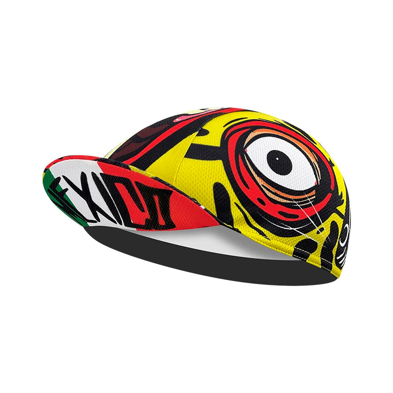 Polyester Quick Dry Cycling Men'S Caps Road Bike Sports Universal Size Summer Cool Cartoon Print