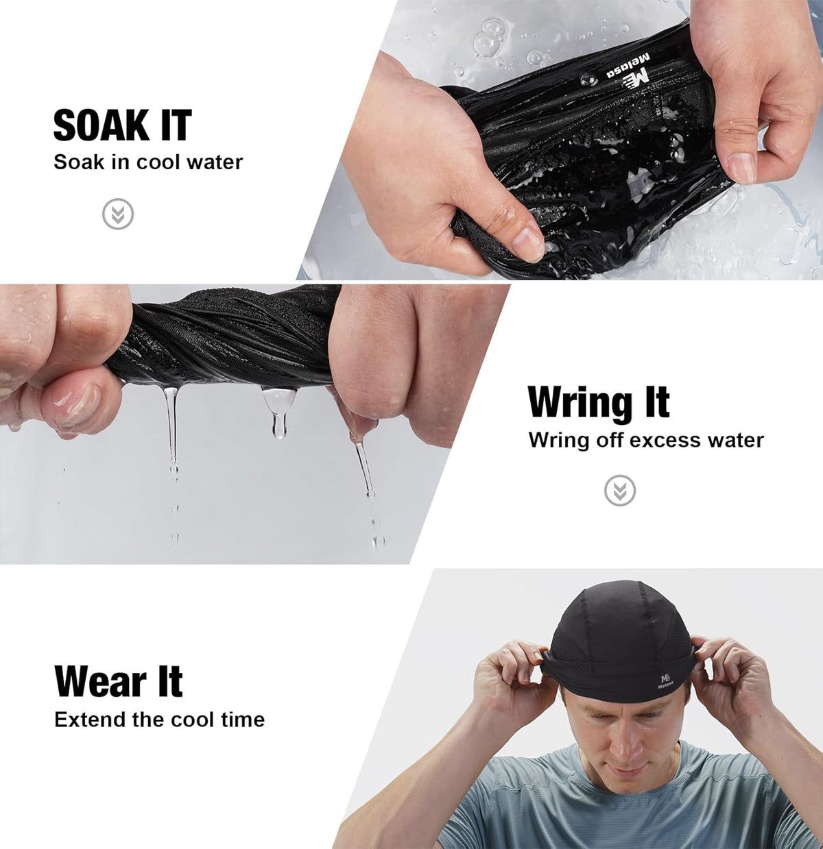 Cooling Skull Caps Helmet Liner, Lightweight Mesh under Helmet Cycling Motorcycl