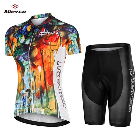 Mieyco Summer Jumpsuit Cycling Jersey Set Women'S Cycling Clothing Road Bike Gel Shorts Mountain Bike T-Shirt Team Clothes