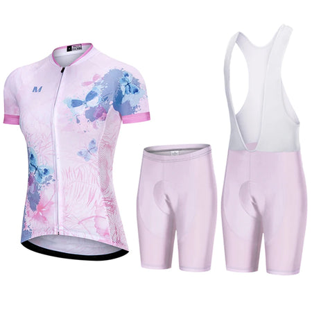 Women'S Cyclist Cycling Clothing, Summer Jersey Set, Women'S Jumpsuit Suit with Bicycles, Mountain Bike Uniform