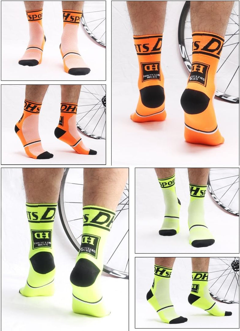 Mens Womens Sports Socks Athletic Socks for Running Cycling Basketball Hiking Crew