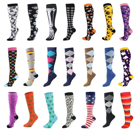 European and American Sports Compression Socks for Men and Women Outdoor Cycling Climbing Fitness Football Socks Mens Socks