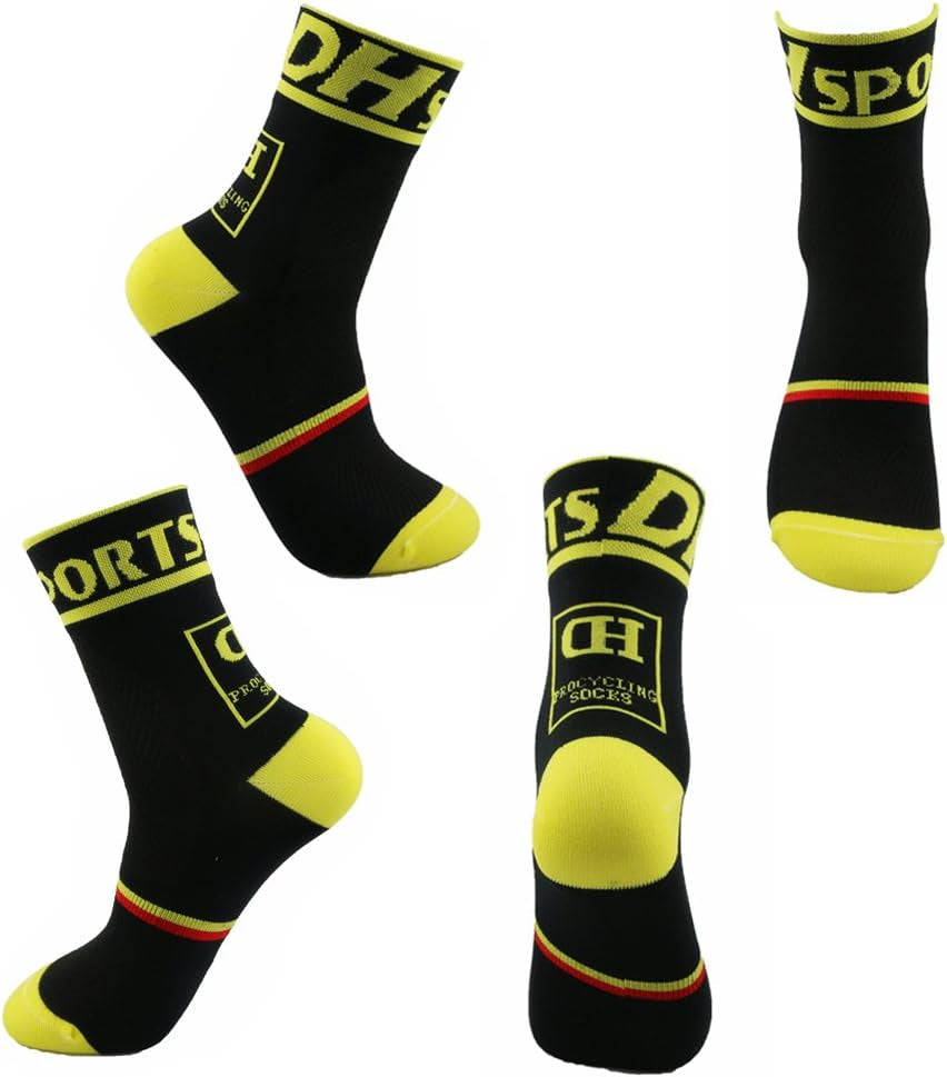 Mens Womens Sports Socks Athletic Socks for Running Cycling Basketball Hiking Crew