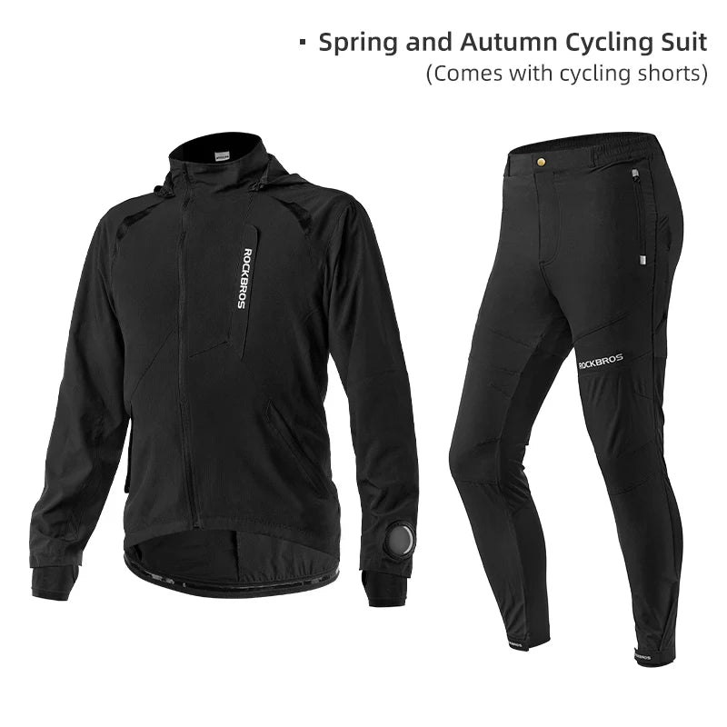 Men'S Cycling Clothing Sets Spring Autumn Breathable Cycling Jacket Comfortable Thin Unisex Outdoor Sport Suit EUR Size