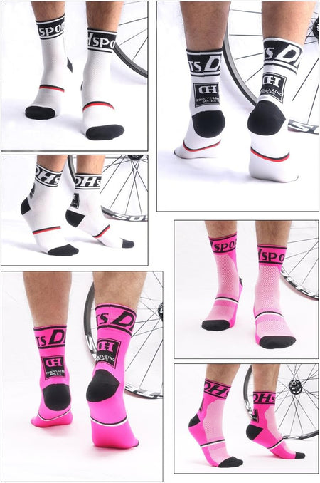 Mens Womens Sports Socks Athletic Socks for Running Cycling Basketball Hiking Crew