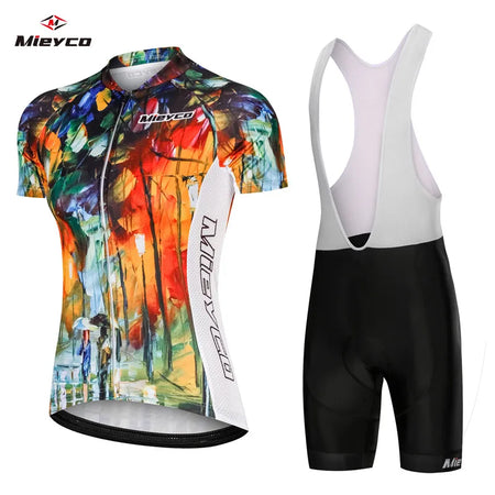 Mieyco Summer Jumpsuit Cycling Jersey Set Women'S Cycling Clothing Road Bike Gel Shorts Mountain Bike T-Shirt Team Clothes