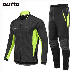 Winter Warm Fleece Riding Jacket And Pant Windproof